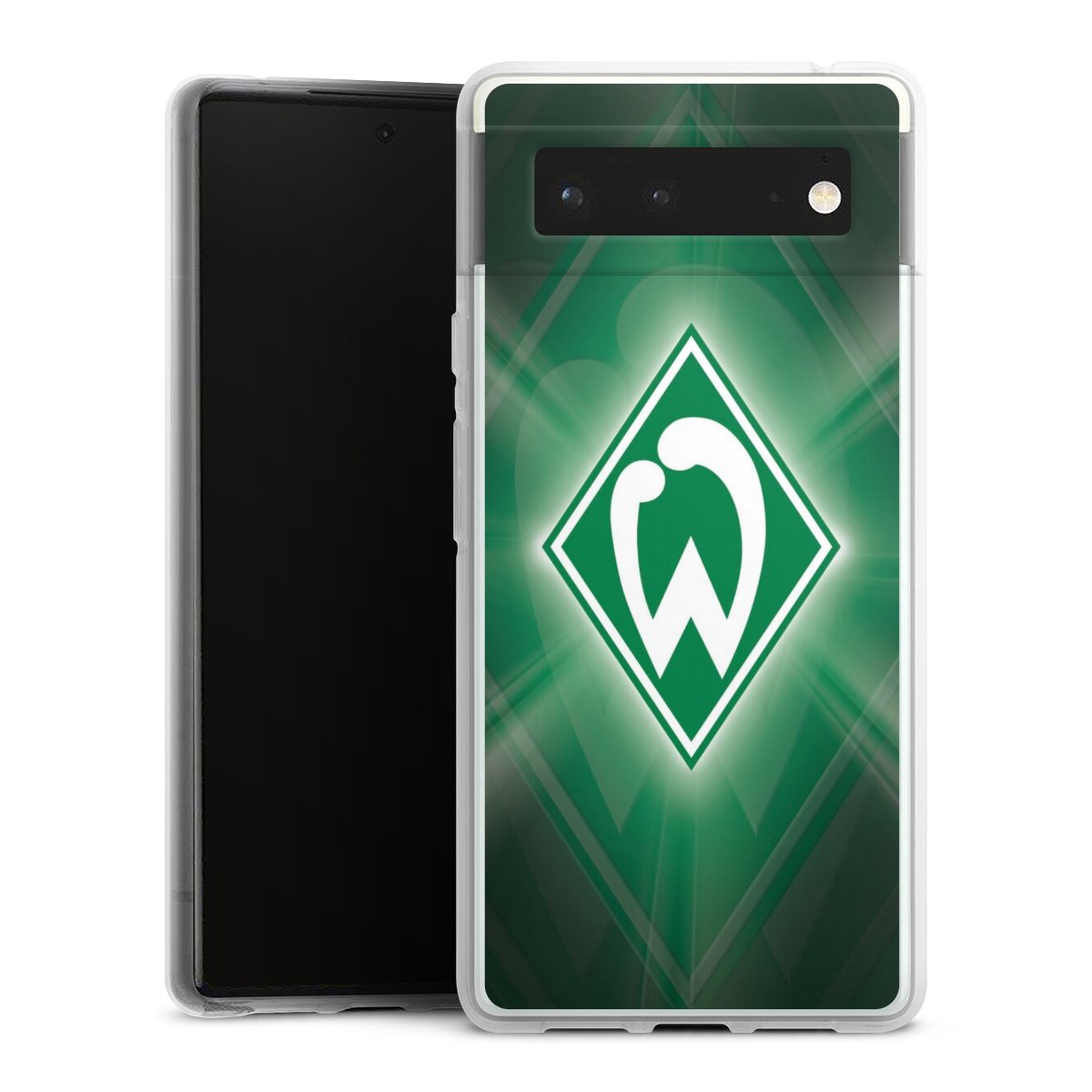 Google Pixel 6 Handy Silikon Hülle Case transparent Handyhülle Sv Werder Bremen Official Licensed Product Coat Of Arms Silikon Case