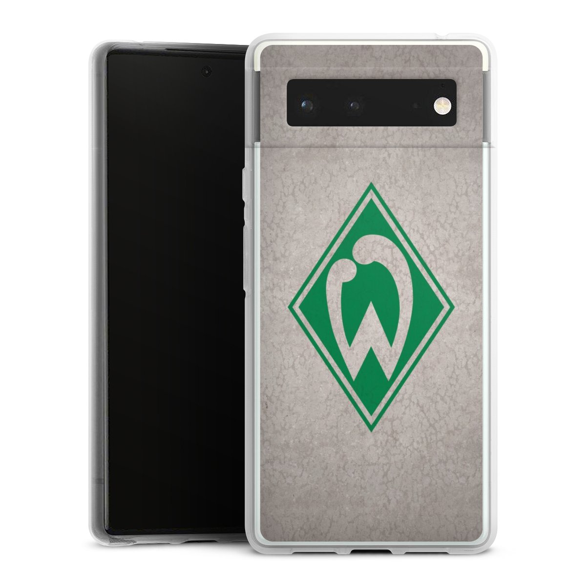 Google Pixel 6 Handy Silikon Hülle Case transparent Handyhülle Sv Werder Bremen Concrete Official Licensed Product Silikon Case