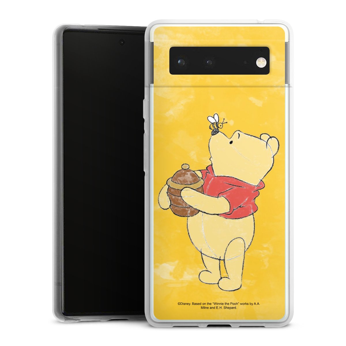 Google Pixel 6 Handy Silikon Hülle Case transparent Handyhülle Official Licensed Product Winnie The Pooh Disney Silikon Case