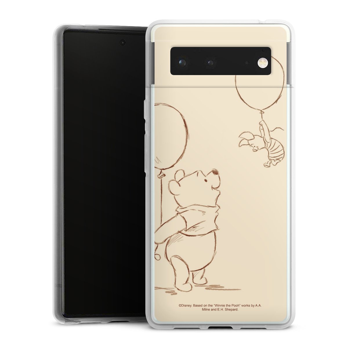 Google Pixel 6 Handy Silikon Hülle Case transparent Handyhülle Official Licensed Product Winnie The Pooh Disney Silikon Case