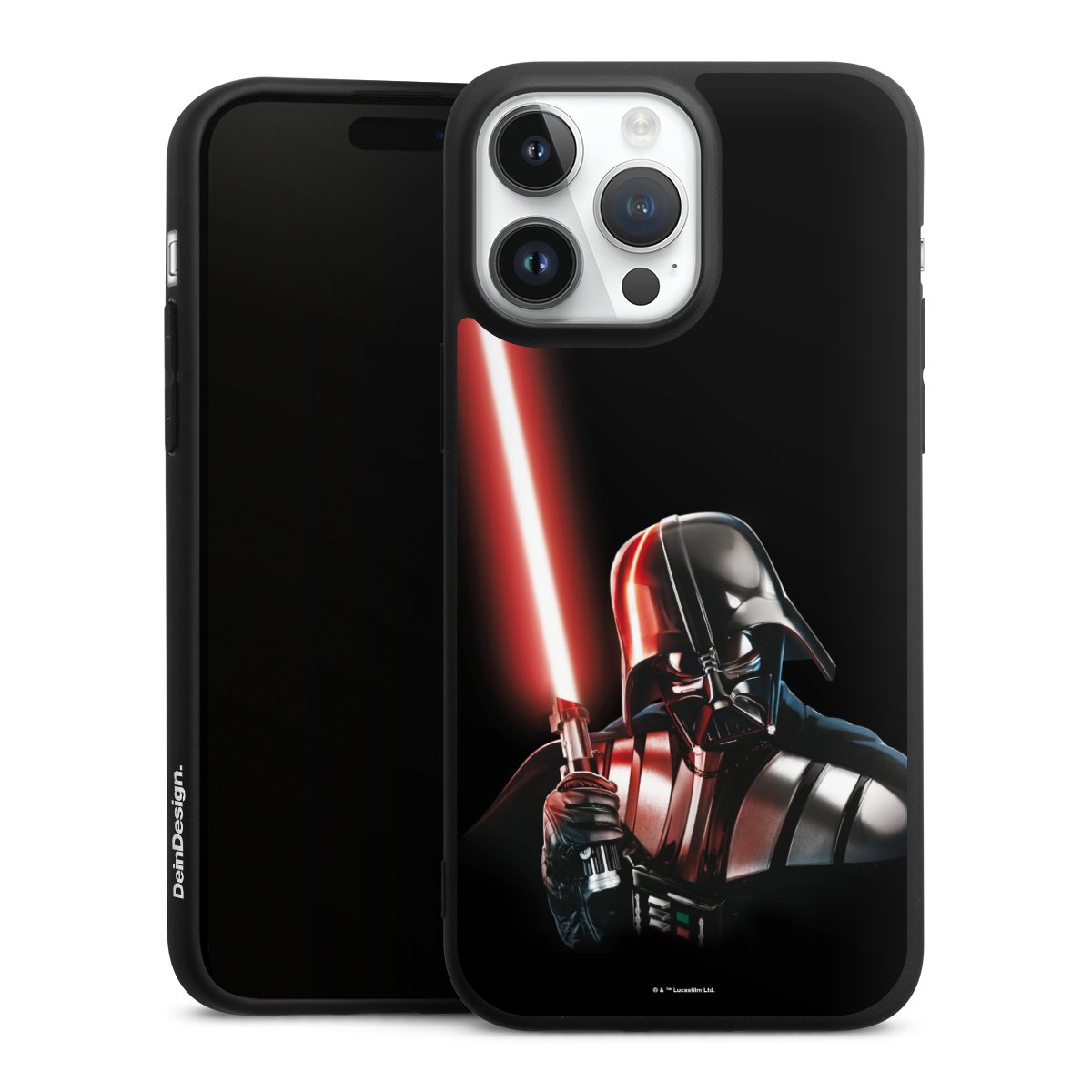 iPhone 14 Pro Max Handy Premium Silikon Hülle Handyhülle schwarz Case Star Wars Merchandise Darth Vader Silikon Premium Case