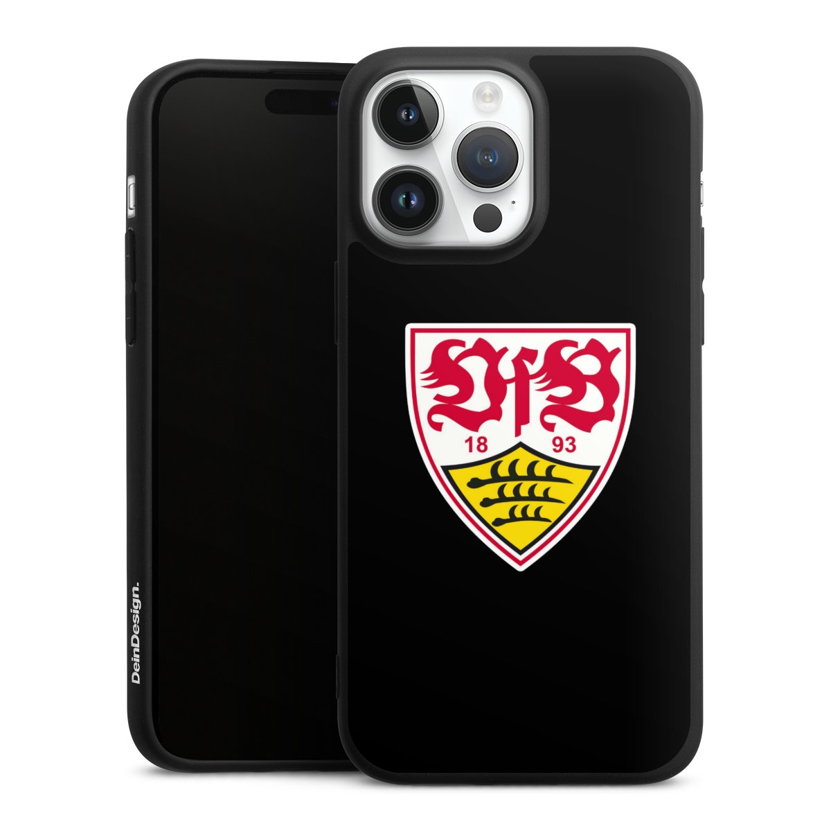 iPhone 14 Pro Max Handy Premium Silikon Hülle Handyhülle schwarz Case Vfb Stuttgart Official Licensed Product Coat Of Arms Silikon Premium Case