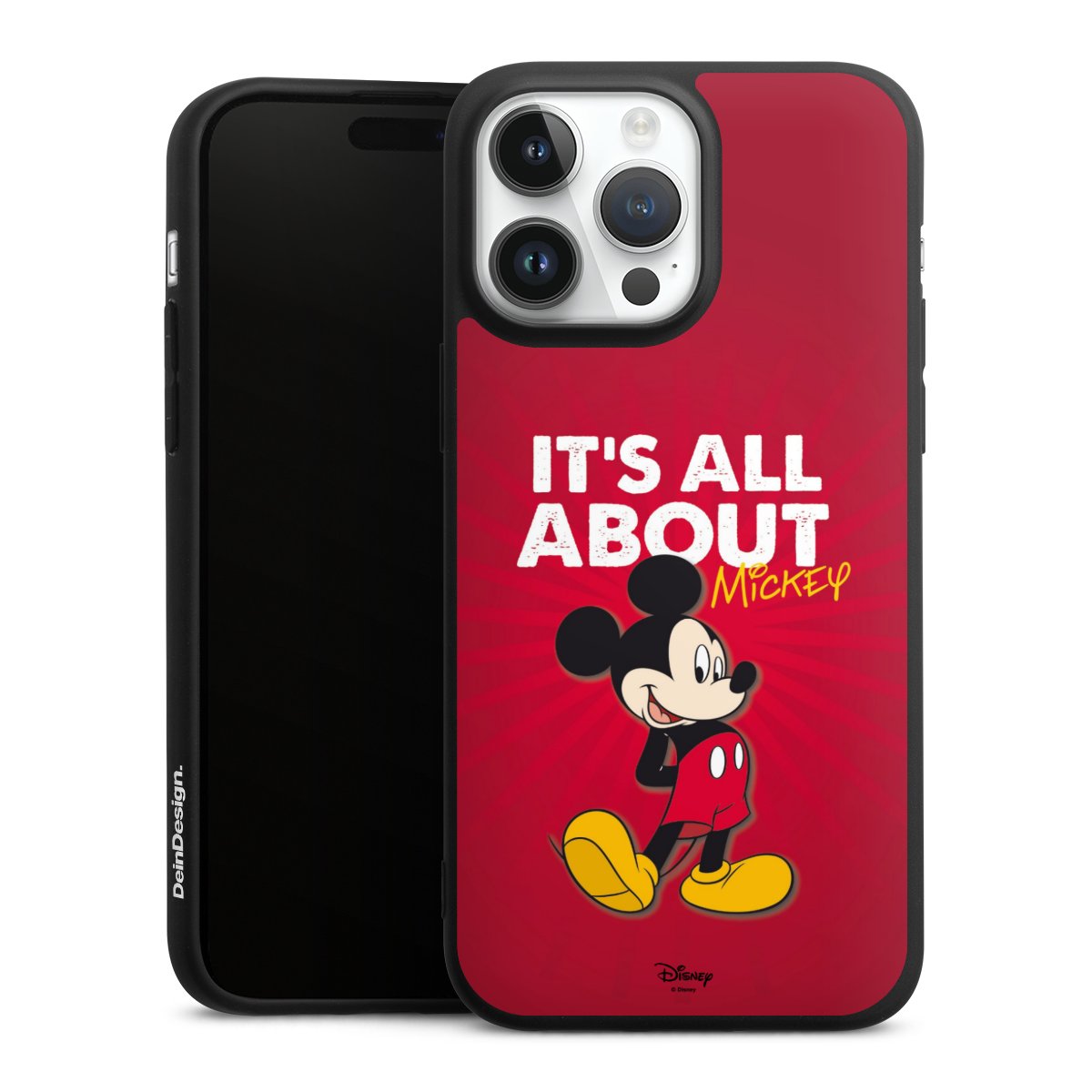 iPhone 14 Pro Max Handy Premium Silikon Hülle Handyhülle schwarz Case Mouse Disney Official Licensed Product Silikon Premium Case