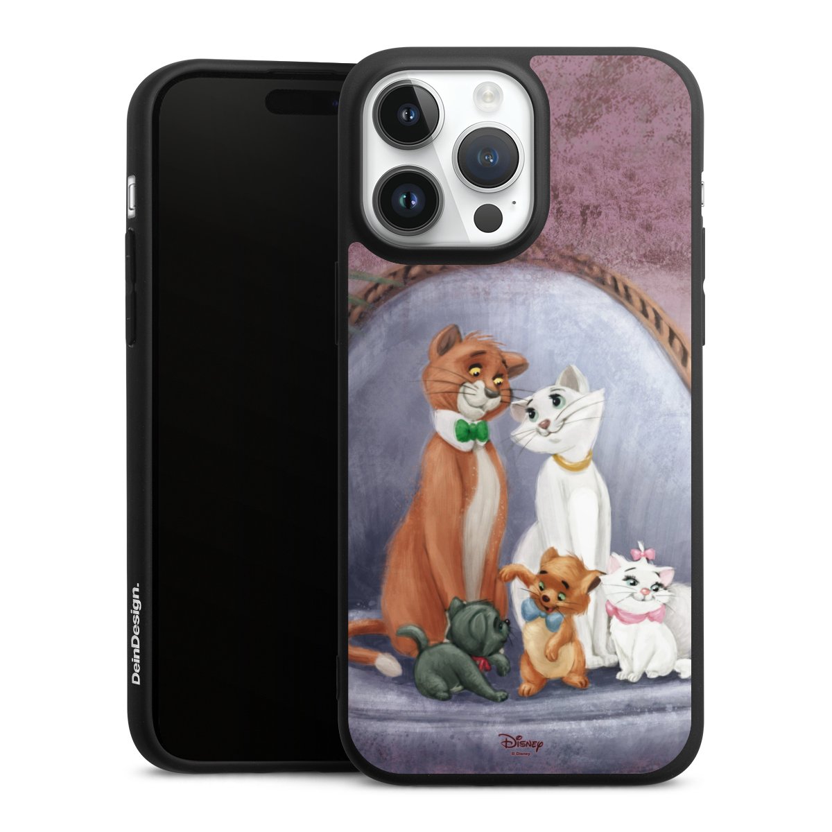 iPhone 14 Pro Max Handy Premium Silikon Hülle Handyhülle schwarz Case Official Licensed Product Disney Aristocats Silikon Premium Case