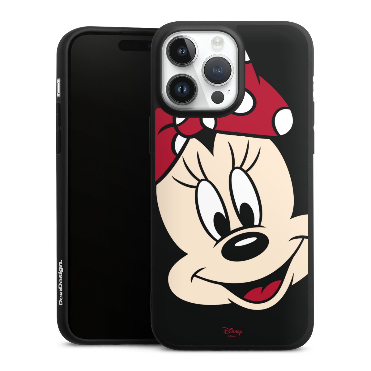 iPhone 14 Pro Max Handy Premium Silikon Hülle Handyhülle schwarz Case Minnie Mouse Official Licensed Product Disney Silikon Premium Case