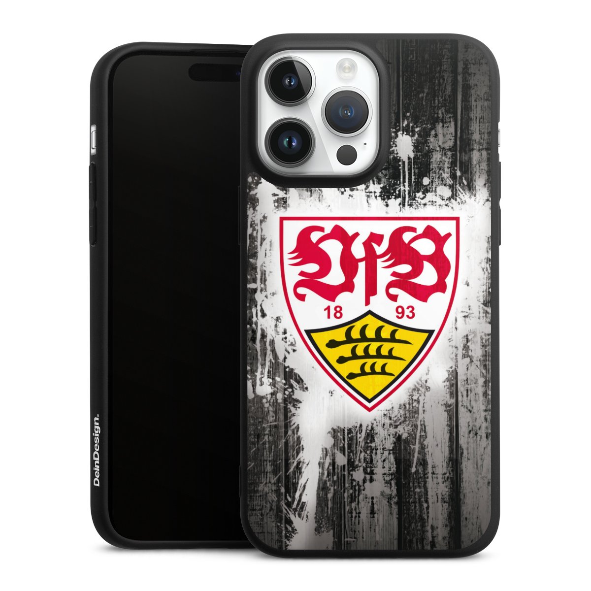 iPhone 14 Pro Max Handy Premium Silikon Hülle Handyhülle schwarz Case Vfb Stuttgart Official Licensed Product Silikon Premium Case