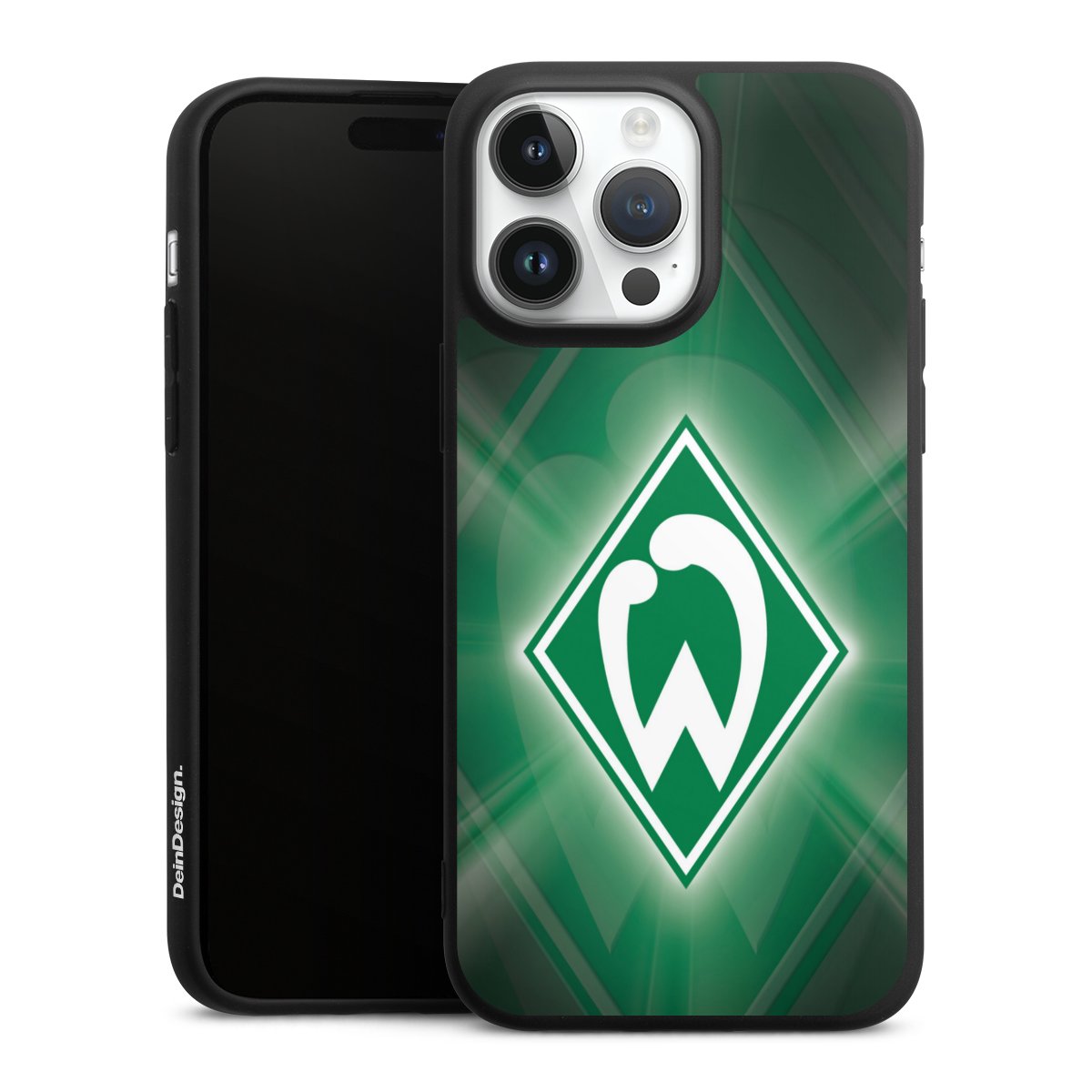 iPhone 14 Pro Max Handy Premium Silikon Hülle Handyhülle schwarz Case Sv Werder Bremen Official Licensed Product Coat Of Arms Silikon Premium Case