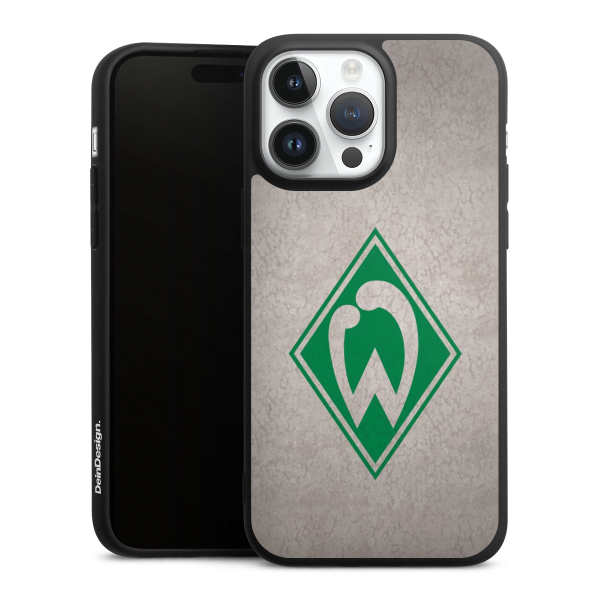 iPhone 14 Pro Max Handy Premium Silikon Hülle Handyhülle schwarz Case Sv Werder Bremen Concrete Official Licensed Product Silikon Premium Case