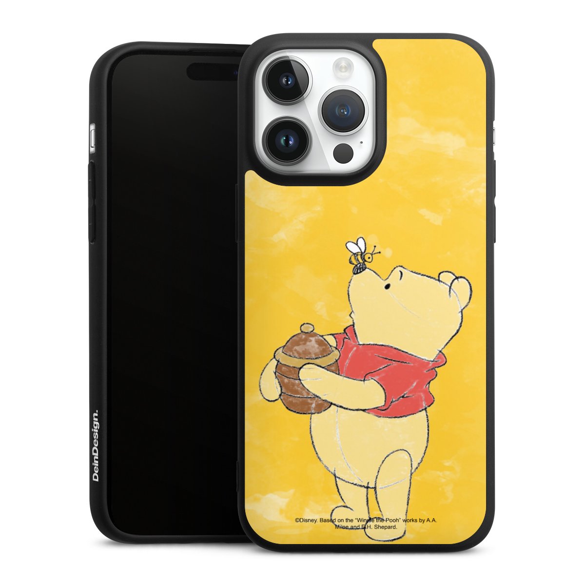 iPhone 14 Pro Max Handy Premium Silikon Hülle Handyhülle schwarz Case Official Licensed Product Winnie The Pooh Disney Silikon Premium Case