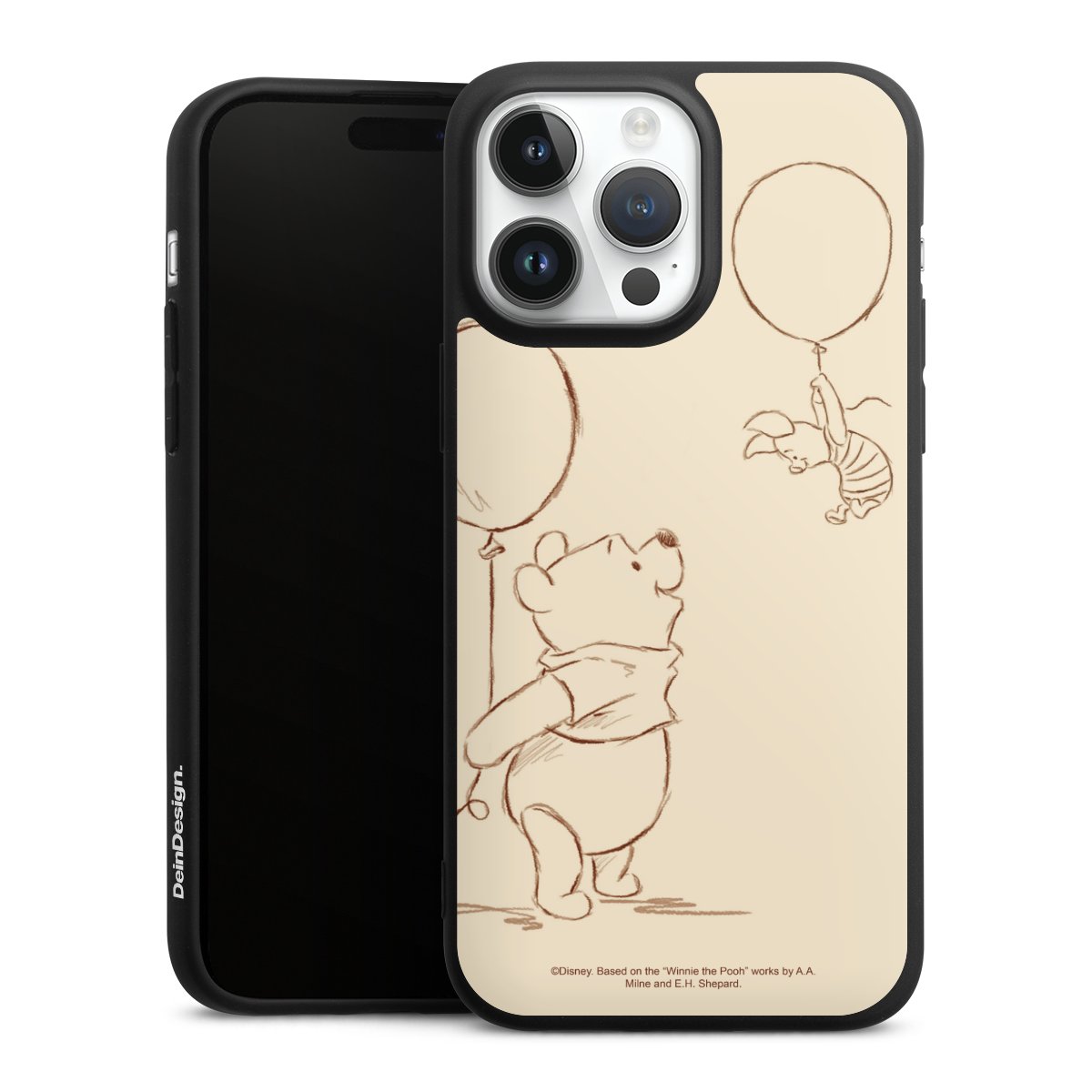 iPhone 14 Pro Max Handy Premium Silikon Hülle Handyhülle schwarz Case Official Licensed Product Winnie The Pooh Disney Silikon Premium Case