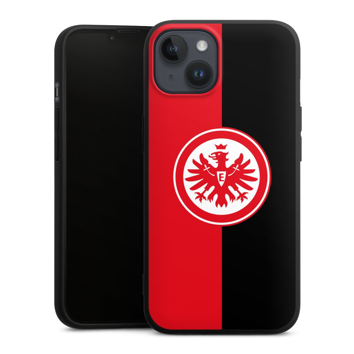 iPhone 14 Plus Handy Premium Silikon Hülle Handyhülle schwarz Case Official Licensed Product Eintracht Frankfurt Sge Silikon Premium Case