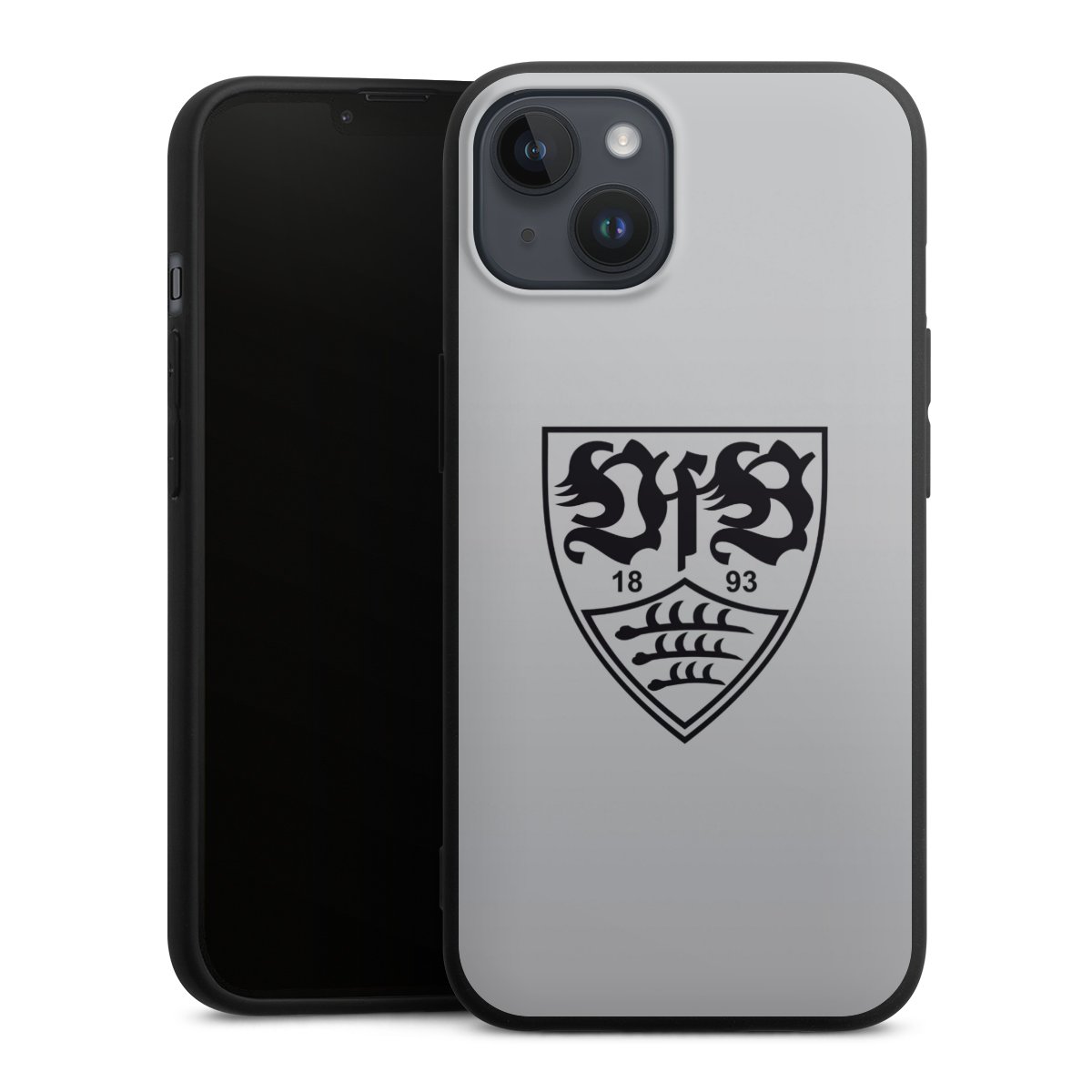 iPhone 14 Plus Handy Premium Silikon Hülle Handyhülle schwarz Case Logo Vfb Stuttgart Official Licensed Product Silikon Premium Case