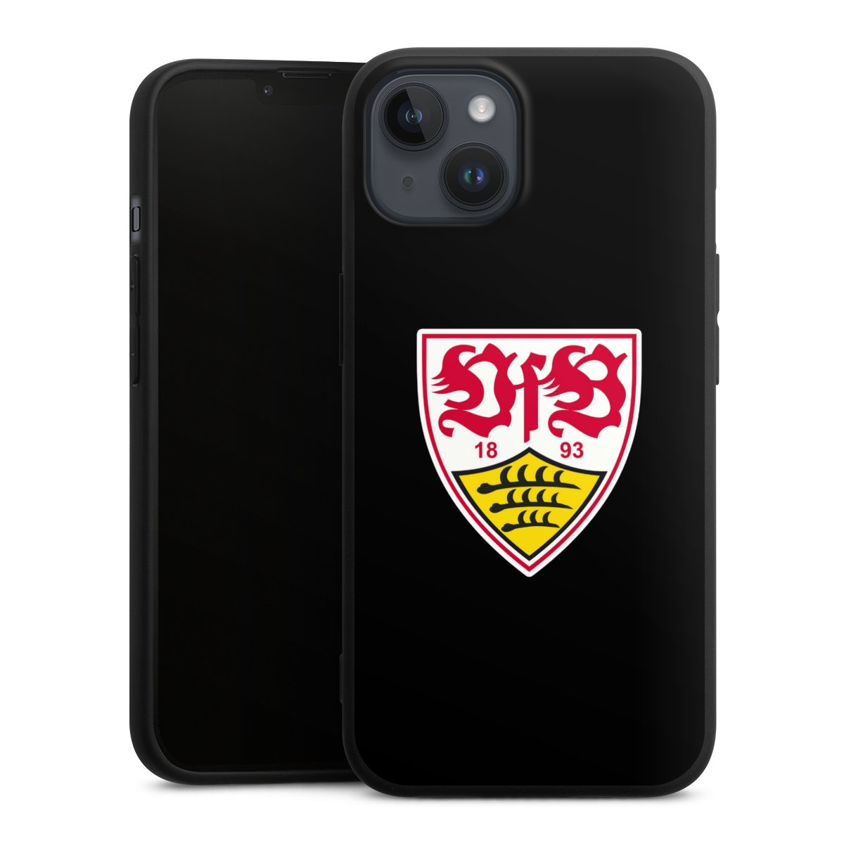 iPhone 14 Plus Handy Premium Silikon Hülle Handyhülle schwarz Case Vfb Stuttgart Official Licensed Product Coat Of Arms Silikon Premium Case