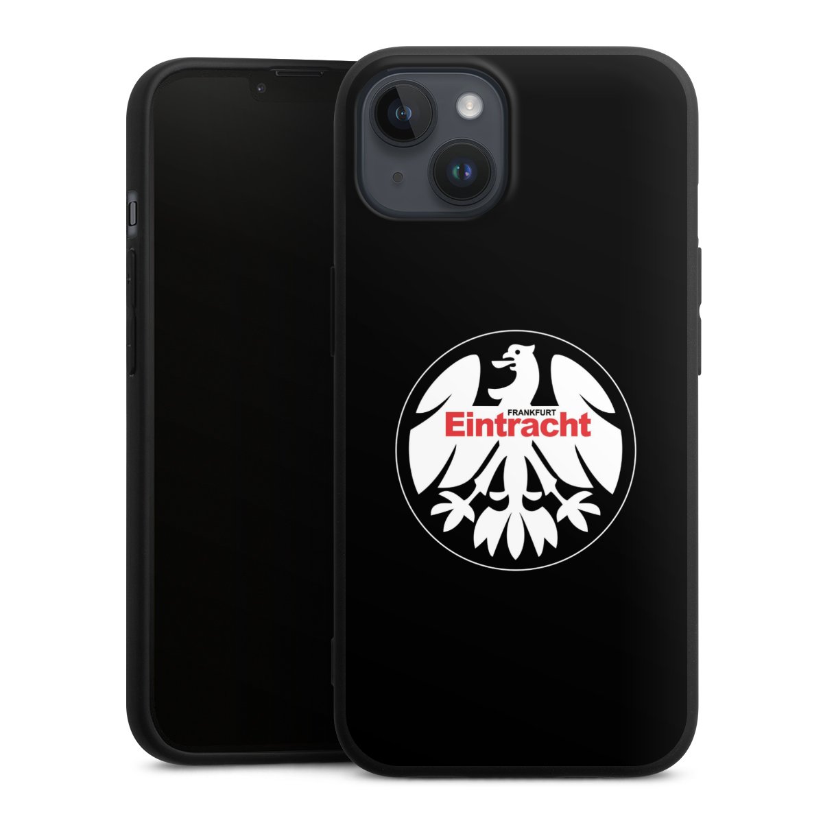 iPhone 14 Plus Handy Premium Silikon Hülle Handyhülle schwarz Case Official Licensed Product Eintracht Frankfurt Sge Silikon Premium Case