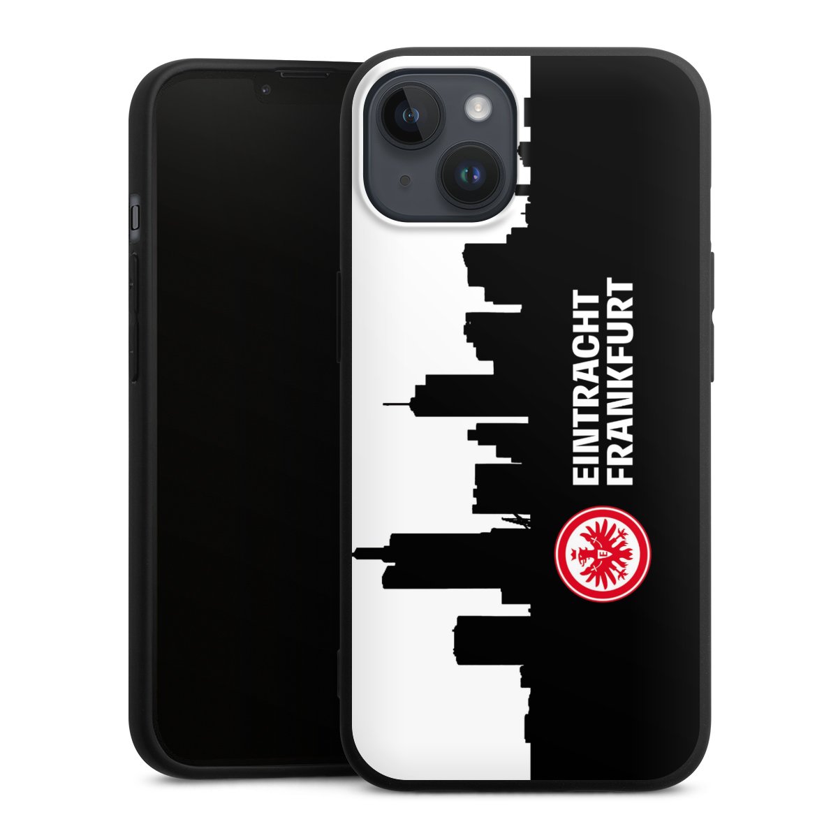 iPhone 14 Plus Handy Premium Silikon Hülle Handyhülle schwarz Case Sge Eintracht Frankfurt Official Licensed Product Silikon Premium Case