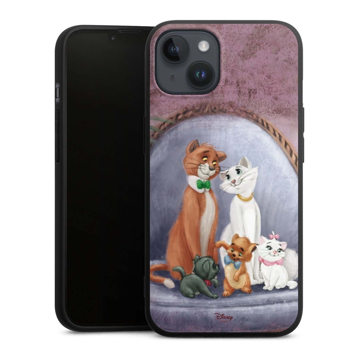 iPhone 14 Plus Handy Premium Silikon Hülle Handyhülle schwarz Case Official Licensed Product Disney Aristocats Silikon Premium Case