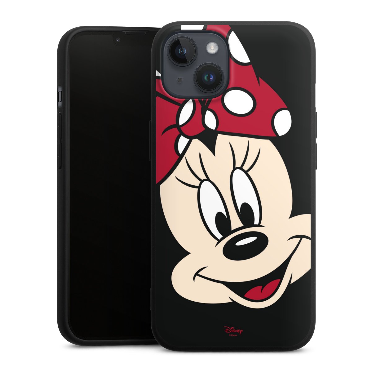 iPhone 14 Plus Handy Premium Silikon Hülle Handyhülle schwarz Case Minnie Mouse Official Licensed Product Disney Silikon Premium Case