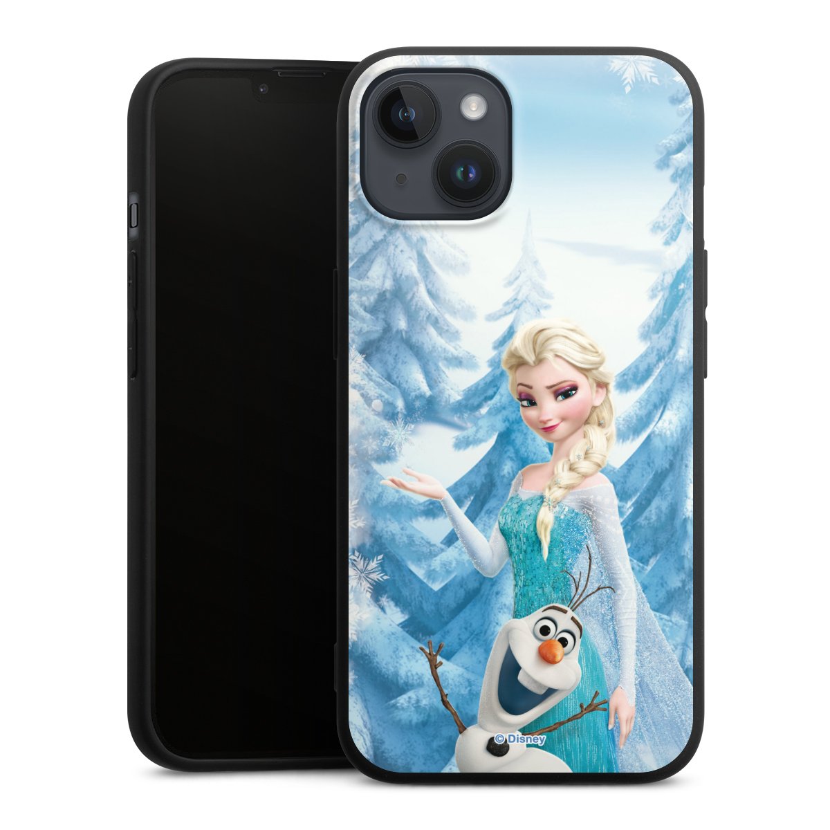 iPhone 14 Plus Handy Premium Silikon Hülle Handyhülle schwarz Case Official Licensed Product Frozen Elsa Disney Silikon Premium Case