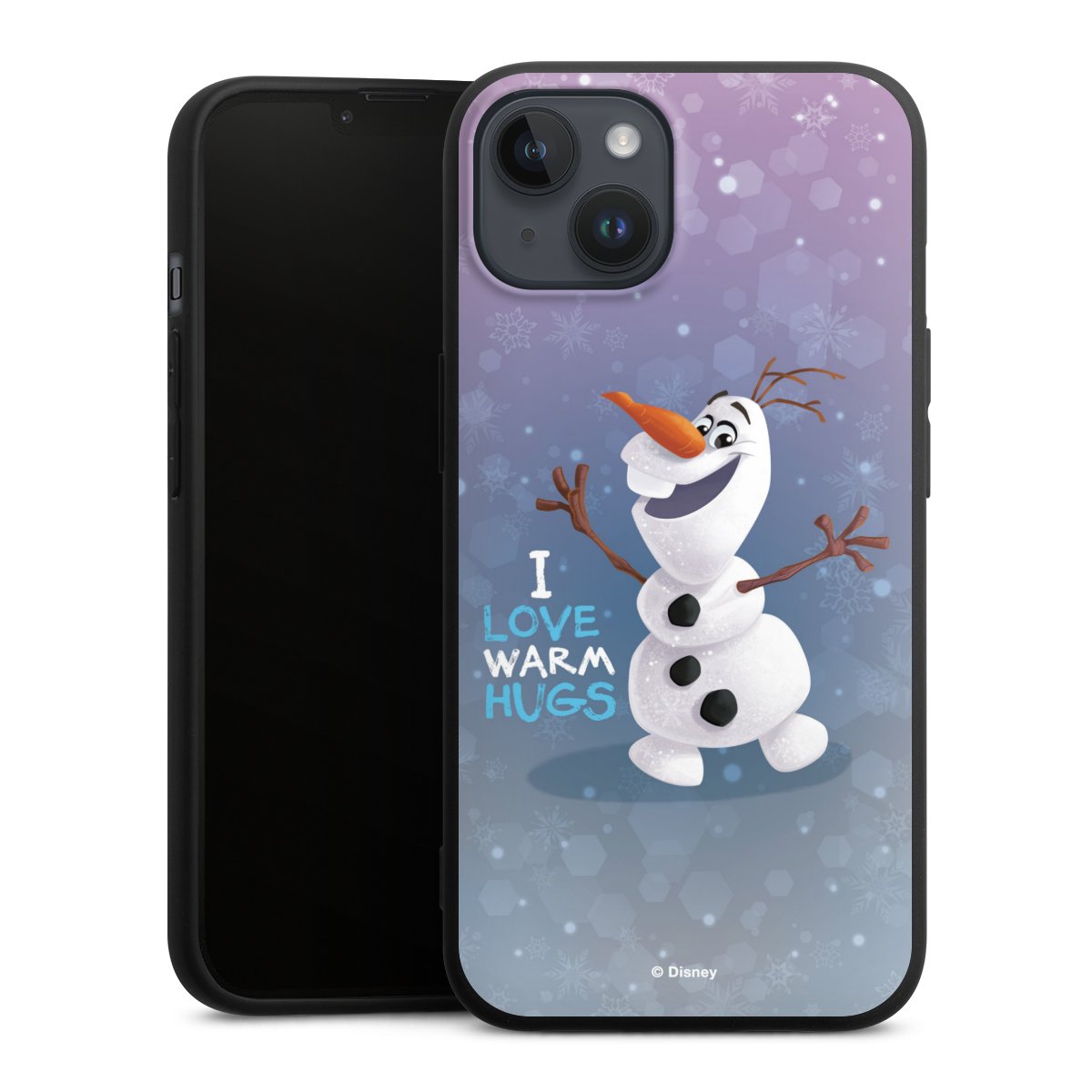 iPhone 14 Plus Handy Premium Silikon Hülle Handyhülle schwarz Case Frozen Frozen Olaf Official Licensed Product Silikon Premium Case