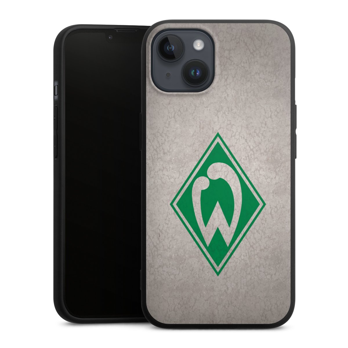 iPhone 14 Plus Handy Premium Silikon Hülle Handyhülle schwarz Case Sv Werder Bremen Concrete Official Licensed Product Silikon Premium Case