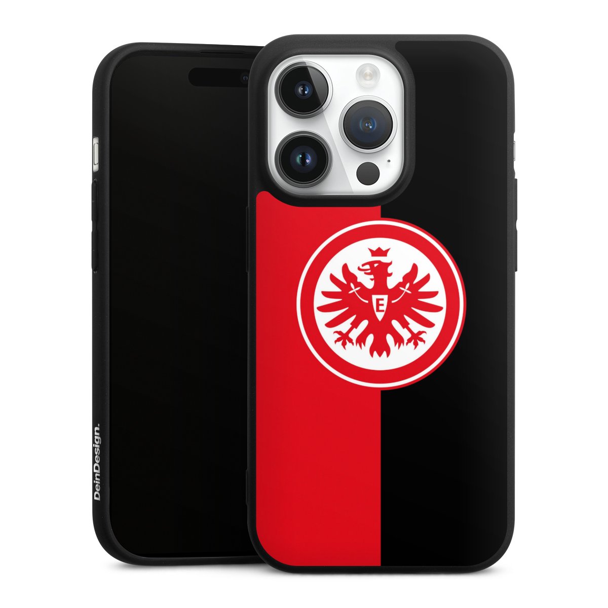 iPhone 14 Pro Handy Premium Silikon Hülle Handyhülle schwarz Case Official Licensed Product Eintracht Frankfurt Sge Silikon Premium Case