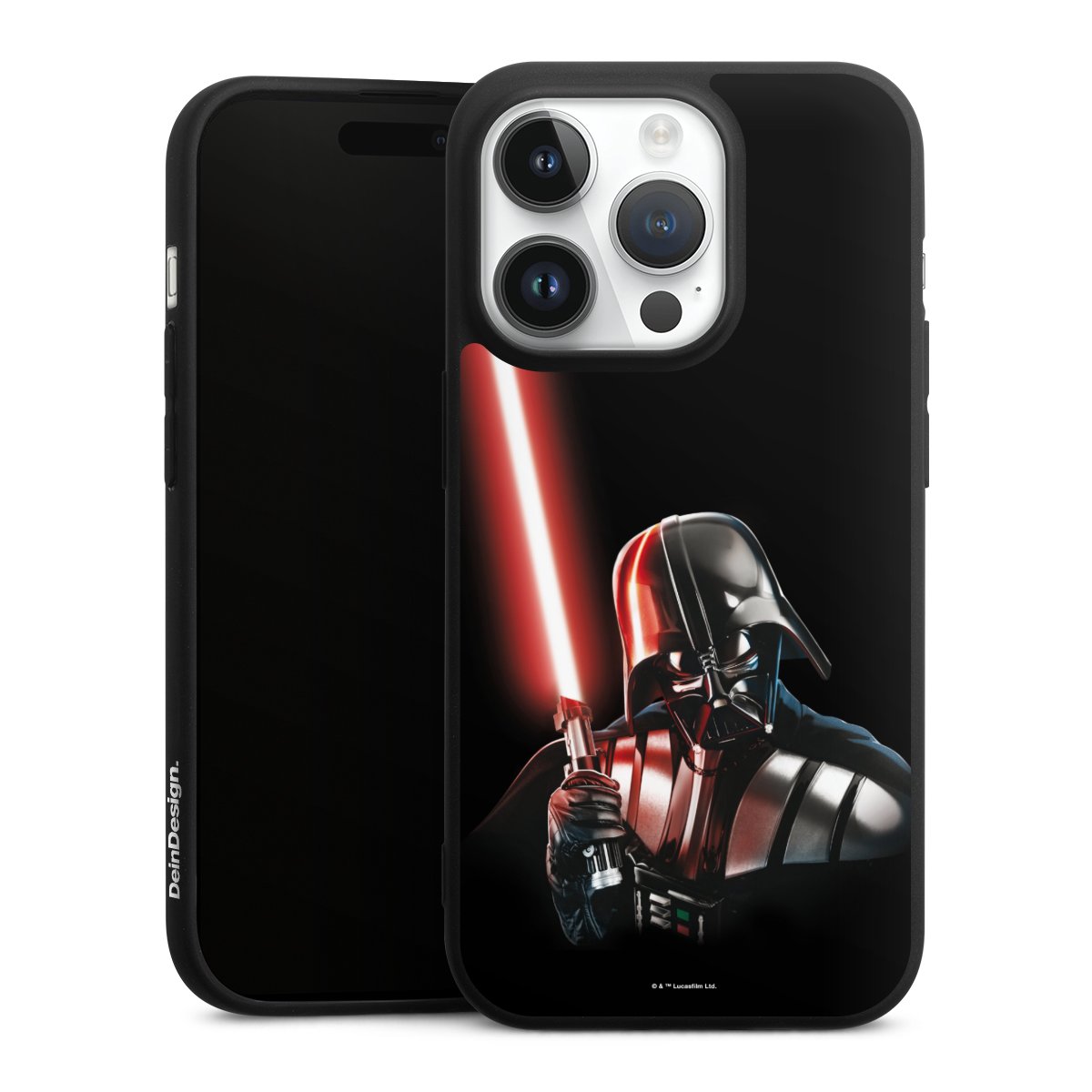 iPhone 14 Pro Handy Premium Silikon Hülle Handyhülle schwarz Case Star Wars Merchandise Darth Vader Silikon Premium Case