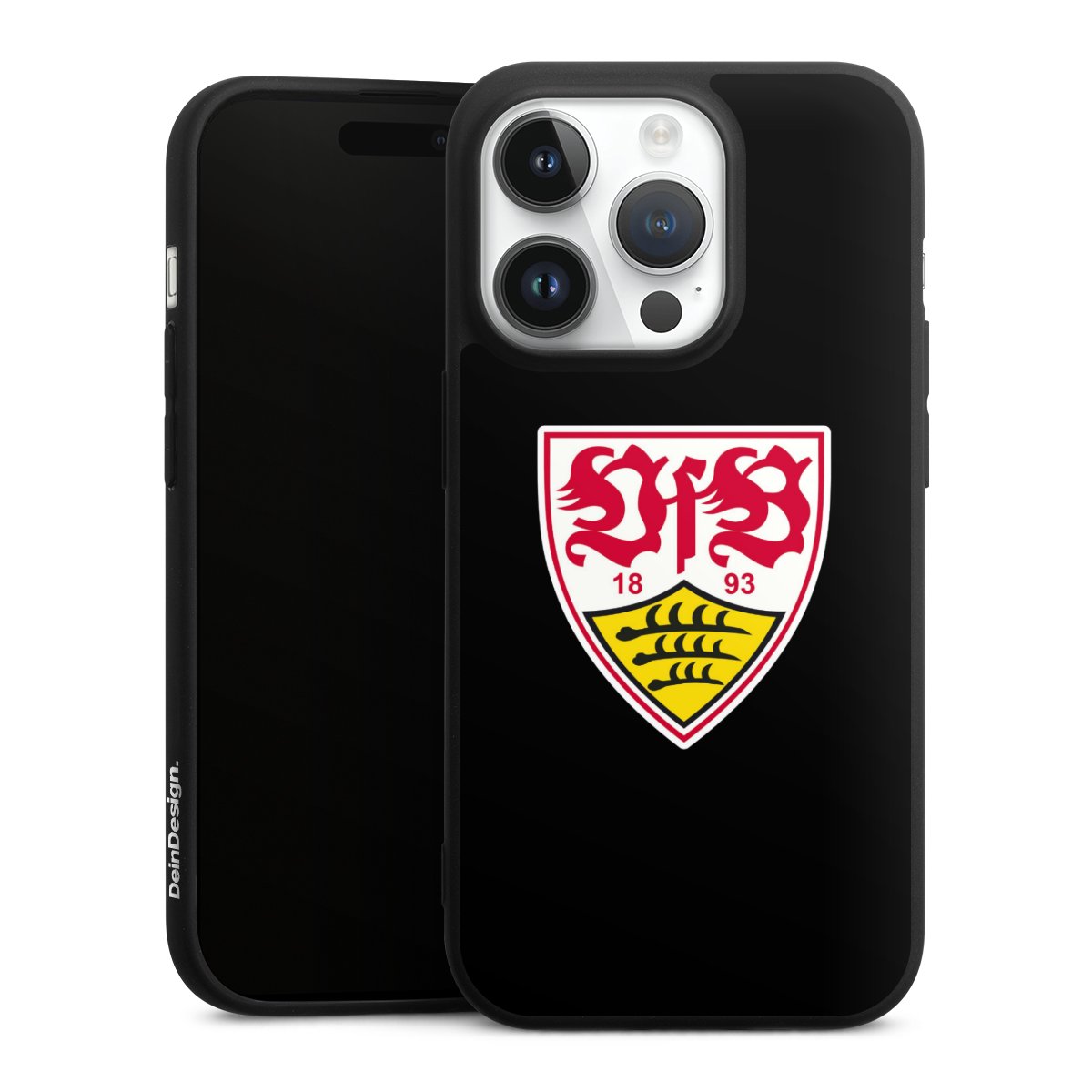 iPhone 14 Pro Handy Premium Silikon Hülle Handyhülle schwarz Case Vfb Stuttgart Official Licensed Product Coat Of Arms Silikon Premium Case