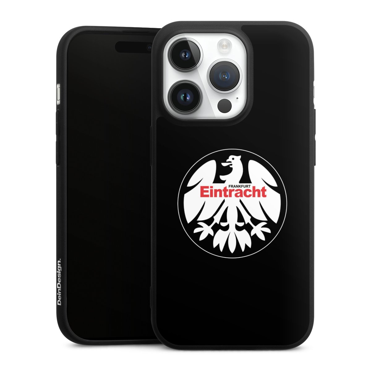 iPhone 14 Pro Handy Premium Silikon Hülle Handyhülle schwarz Case Official Licensed Product Eintracht Frankfurt Sge Silikon Premium Case