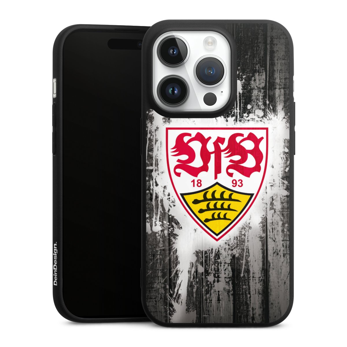 iPhone 14 Pro Handy Premium Silikon Hülle Handyhülle schwarz Case Vfb Stuttgart Official Licensed Product Silikon Premium Case