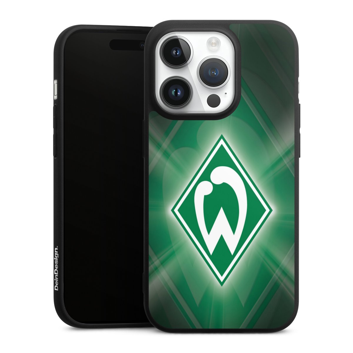 iPhone 14 Pro Handy Premium Silikon Hülle Handyhülle schwarz Case Sv Werder Bremen Official Licensed Product Coat Of Arms Silikon Premium Case