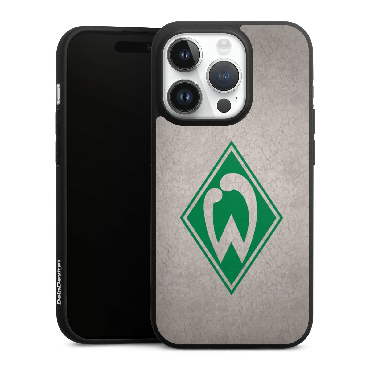 iPhone 14 Pro Handy Premium Silikon Hülle Handyhülle schwarz Case Sv Werder Bremen Concrete Official Licensed Product Silikon Premium Case