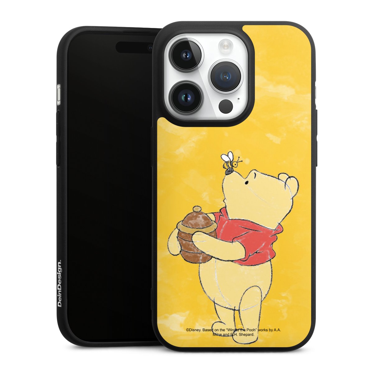 iPhone 14 Pro Handy Premium Silikon Hülle Handyhülle schwarz Case Official Licensed Product Winnie The Pooh Disney Silikon Premium Case