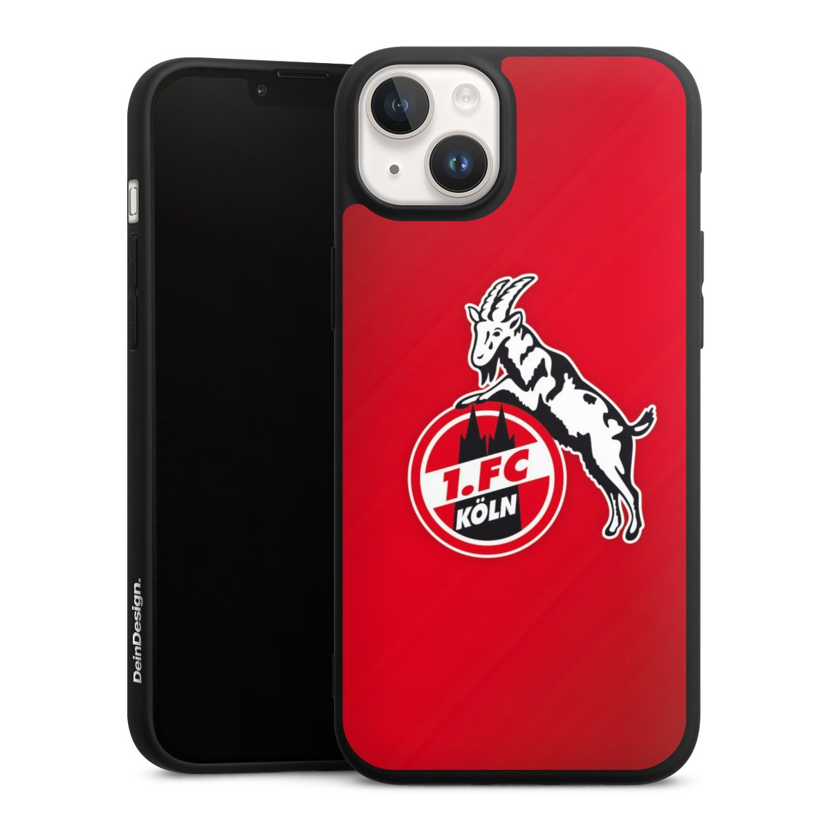 iPhone 14 Handy Premium Silikon Hülle Handyhülle schwarz Case Official Licensed Product Effzeh 1. Fc Köln Silikon Premium Case