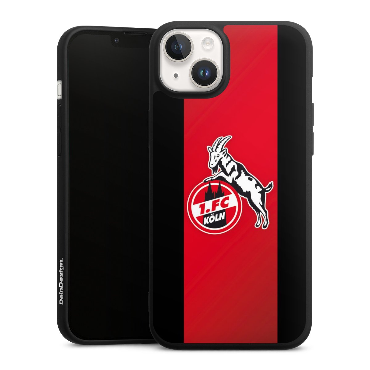 iPhone 14 Handy Premium Silikon Hülle Handyhülle schwarz Case Official Licensed Product Billy Goat Hennes 1. Fc Köln Silikon Premium Case