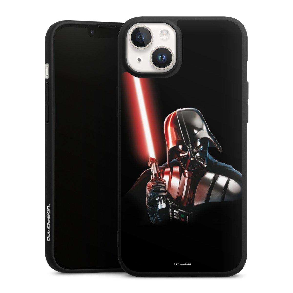 iPhone 14 Handy Premium Silikon Hülle Handyhülle schwarz Case Star Wars Merchandise Darth Vader Silikon Premium Case