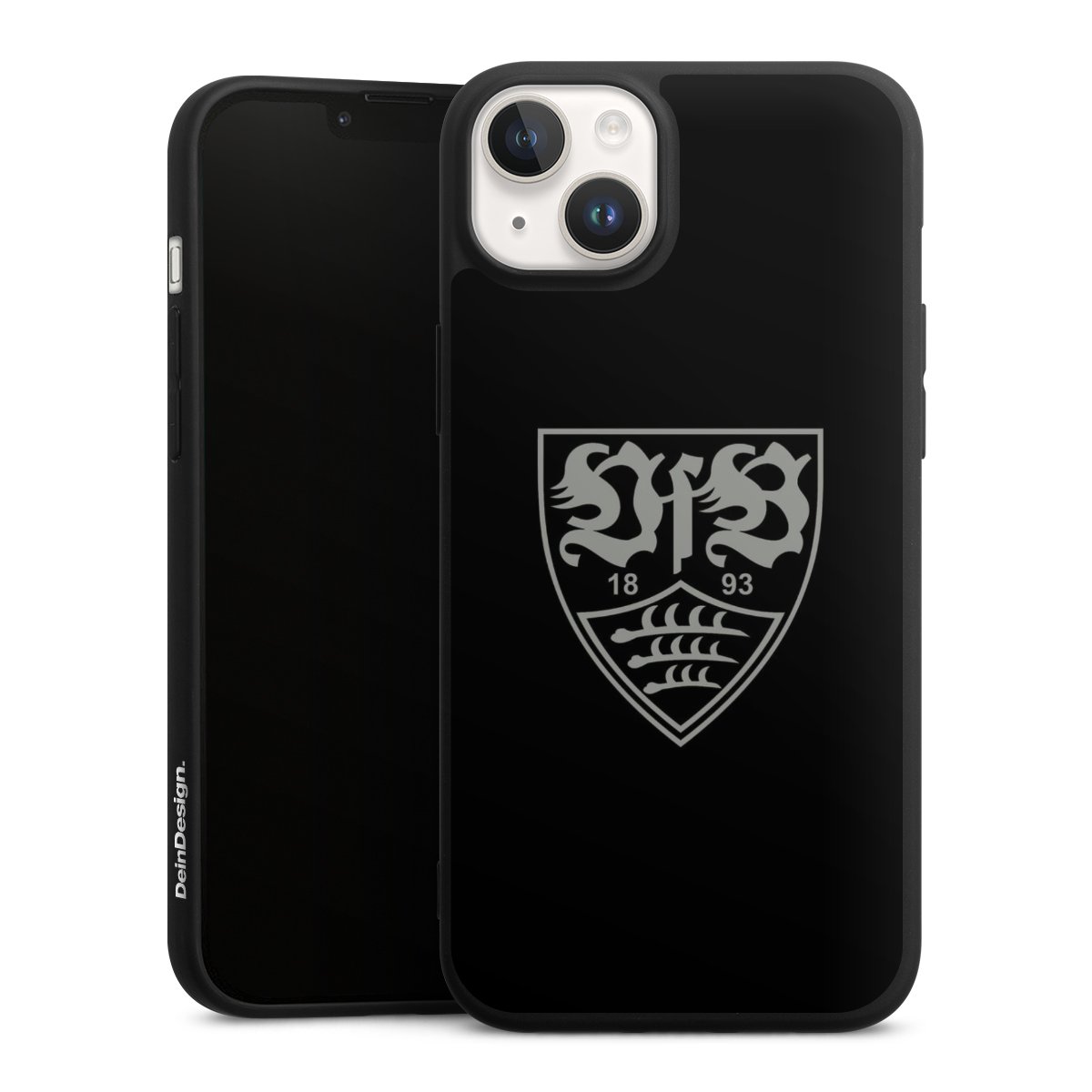 iPhone 14 Handy Premium Silikon Hülle Handyhülle schwarz Case Official Licensed Product Vfb Stuttgart Silikon Premium Case