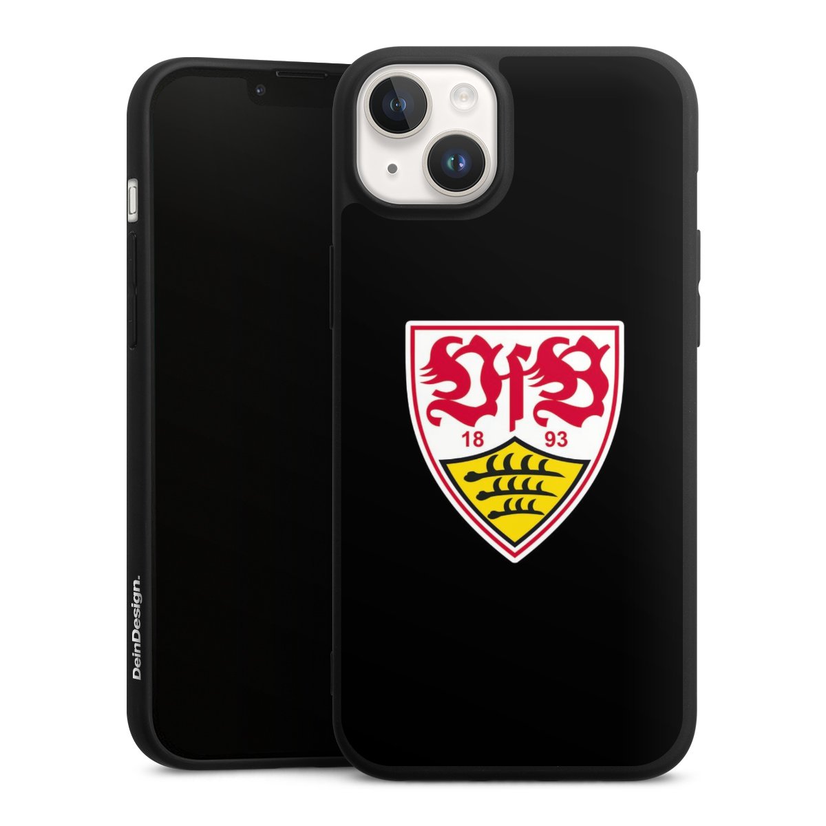 iPhone 14 Handy Premium Silikon Hülle Handyhülle schwarz Case Vfb Stuttgart Official Licensed Product Coat Of Arms Silikon Premium Case