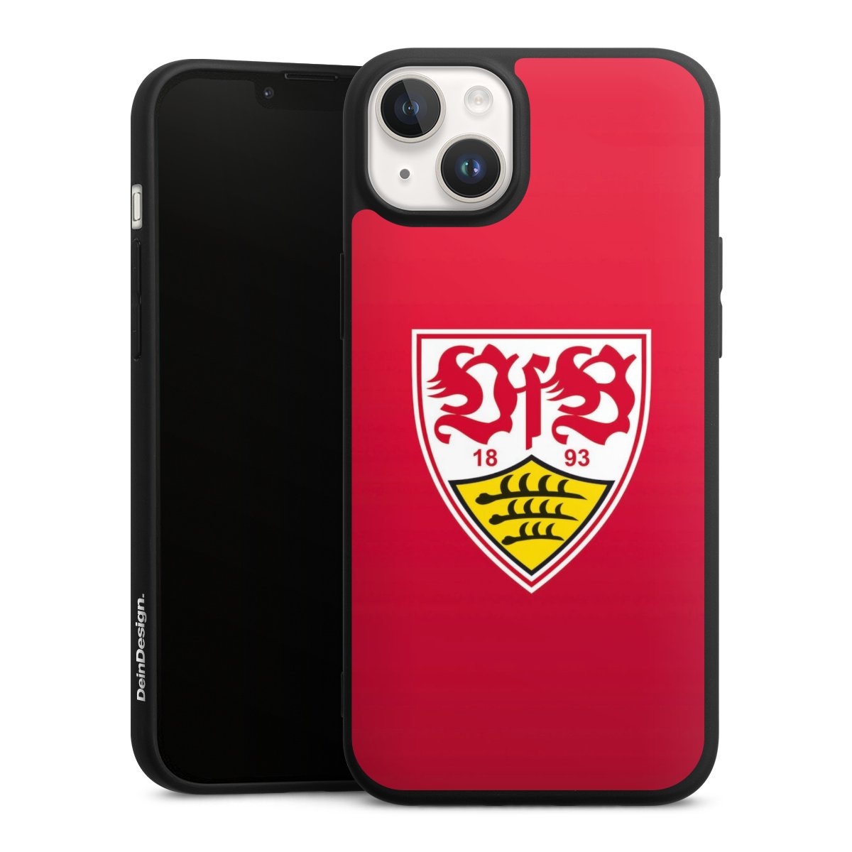 iPhone 14 Handy Premium Silikon Hülle Handyhülle schwarz Case Official Licensed Product Vfb Stuttgart Silikon Premium Case