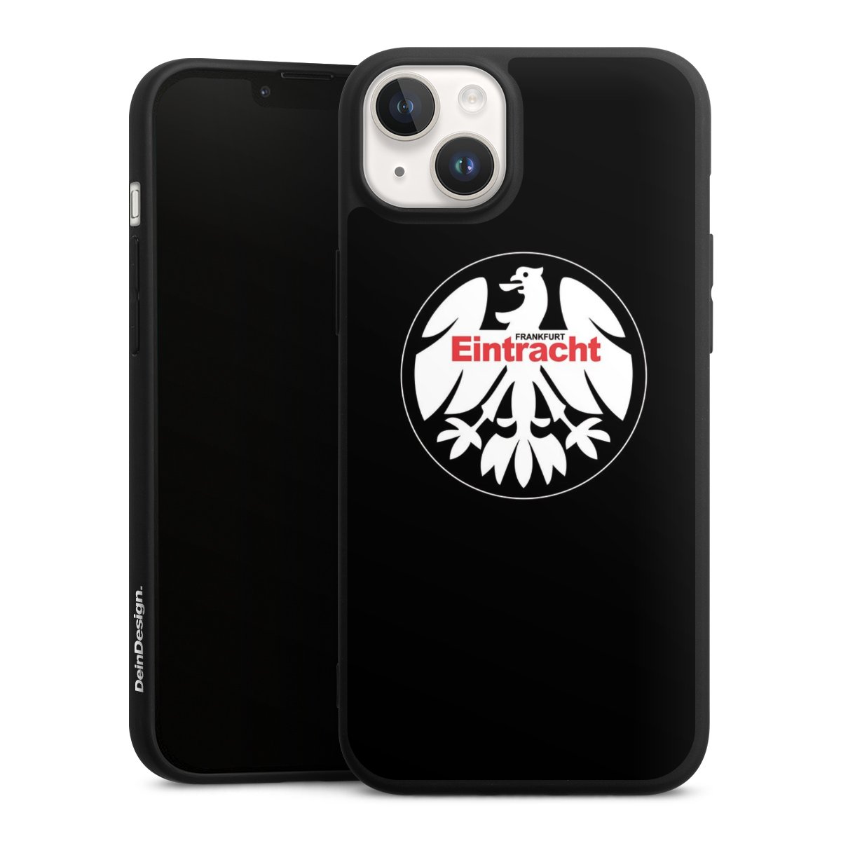 iPhone 14 Handy Premium Silikon Hülle Handyhülle schwarz Case Official Licensed Product Eintracht Frankfurt Sge Silikon Premium Case