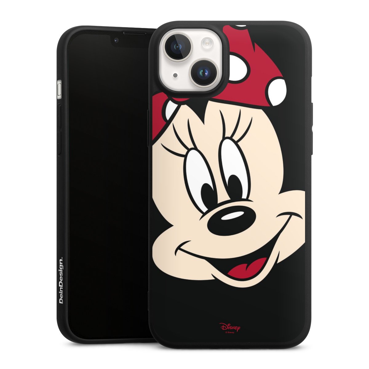 iPhone 14 Handy Premium Silikon Hülle Handyhülle schwarz Case Minnie Mouse Official Licensed Product Disney Silikon Premium Case