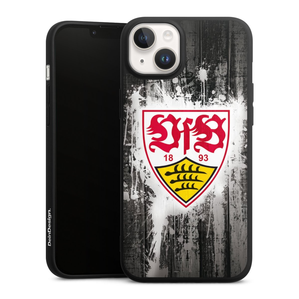 iPhone 14 Handy Premium Silikon Hülle Handyhülle schwarz Case Vfb Stuttgart Official Licensed Product Silikon Premium Case