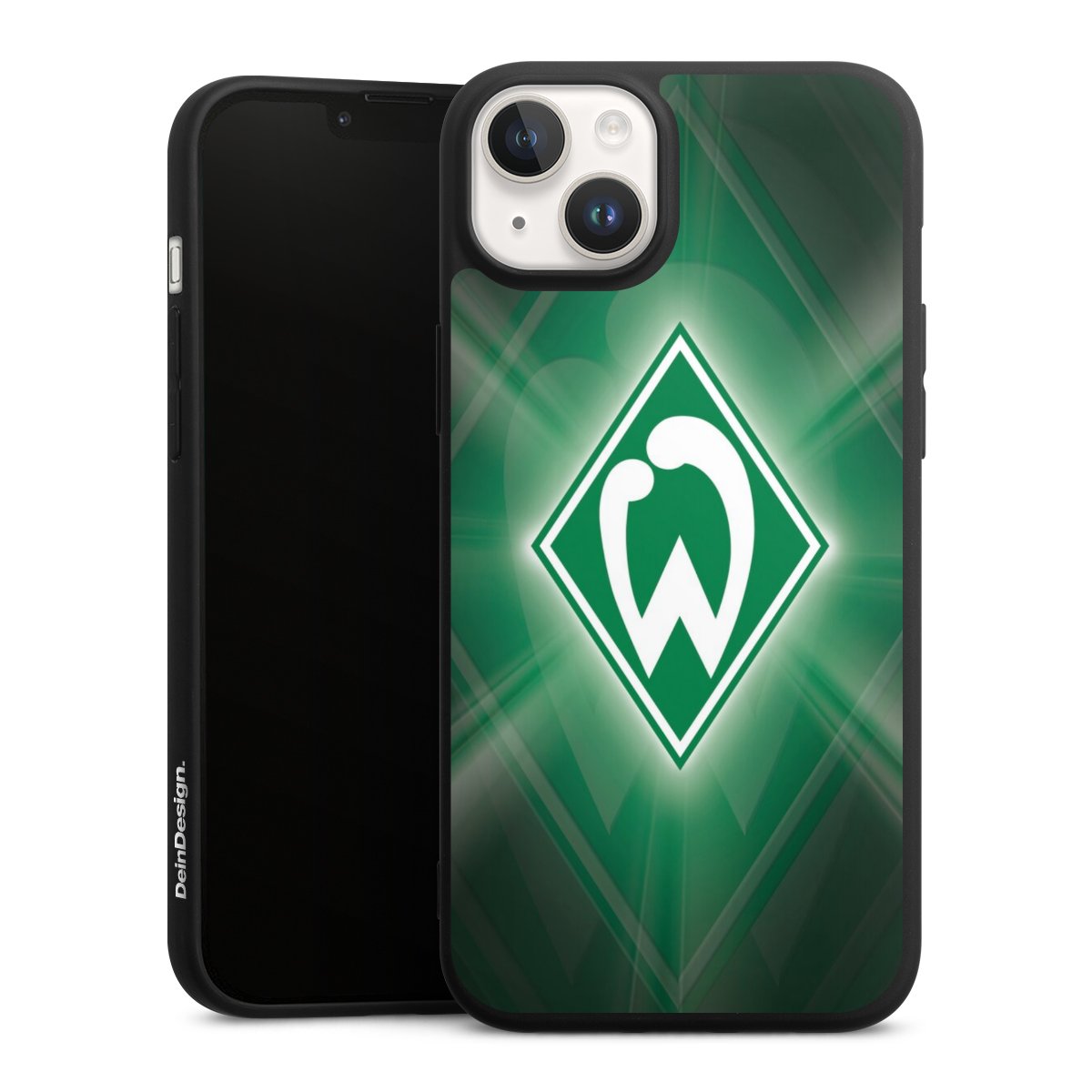 iPhone 14 Handy Premium Silikon Hülle Handyhülle schwarz Case Sv Werder Bremen Official Licensed Product Coat Of Arms Silikon Premium Case