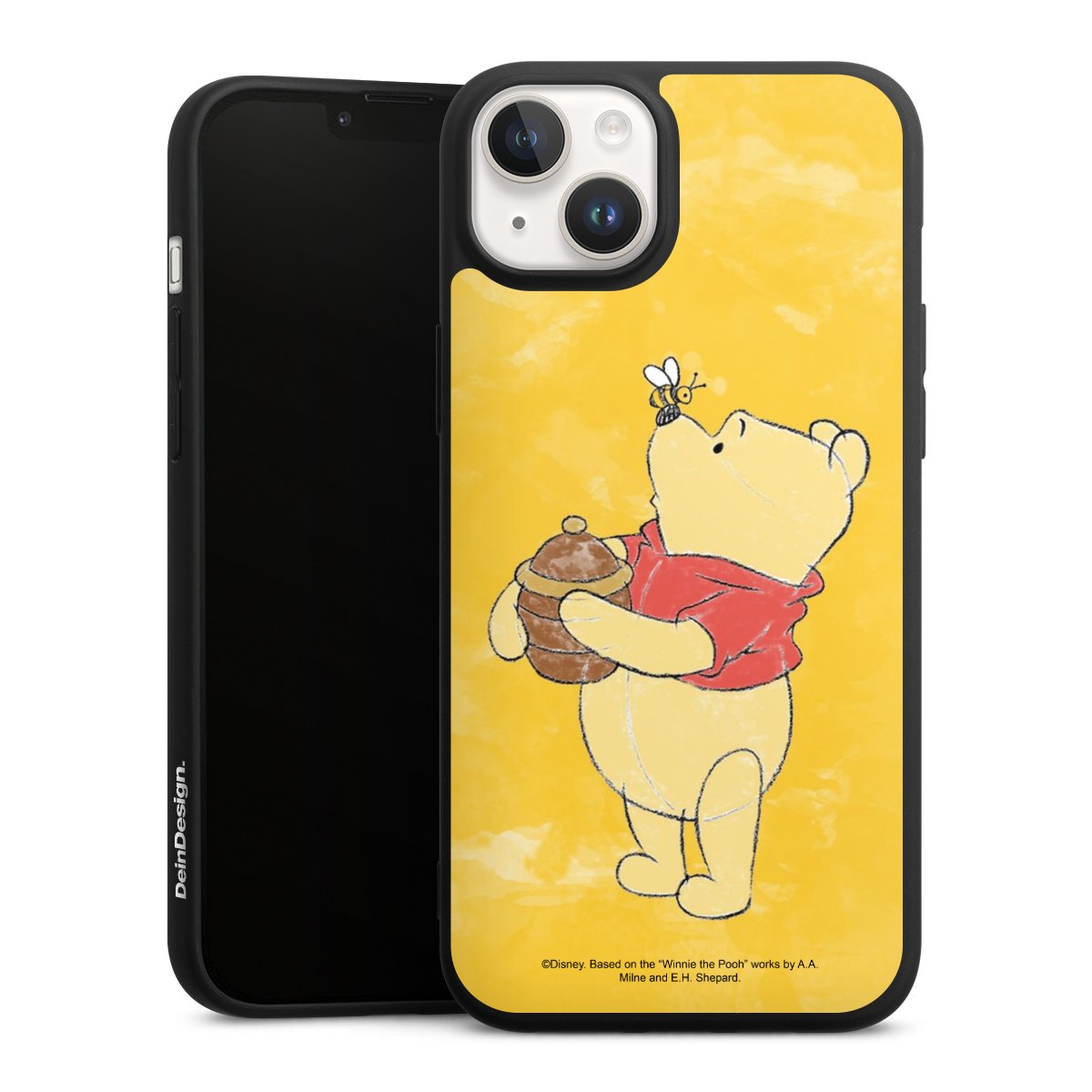 iPhone 14 Handy Premium Silikon Hülle Handyhülle schwarz Case Official Licensed Product Winnie The Pooh Disney Silikon Premium Case