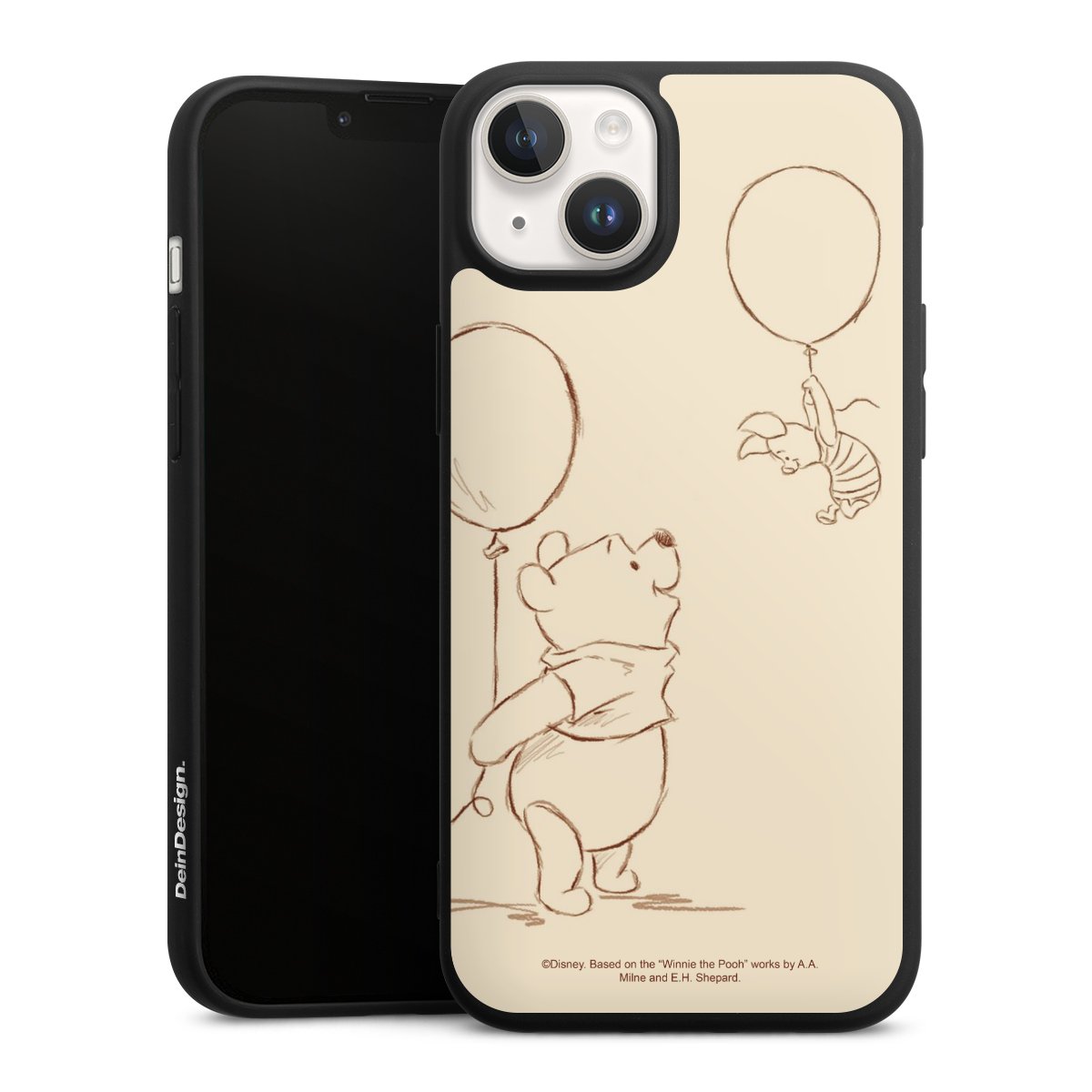 iPhone 14 Handy Premium Silikon Hülle Handyhülle schwarz Case Official Licensed Product Winnie The Pooh Disney Silikon Premium Case