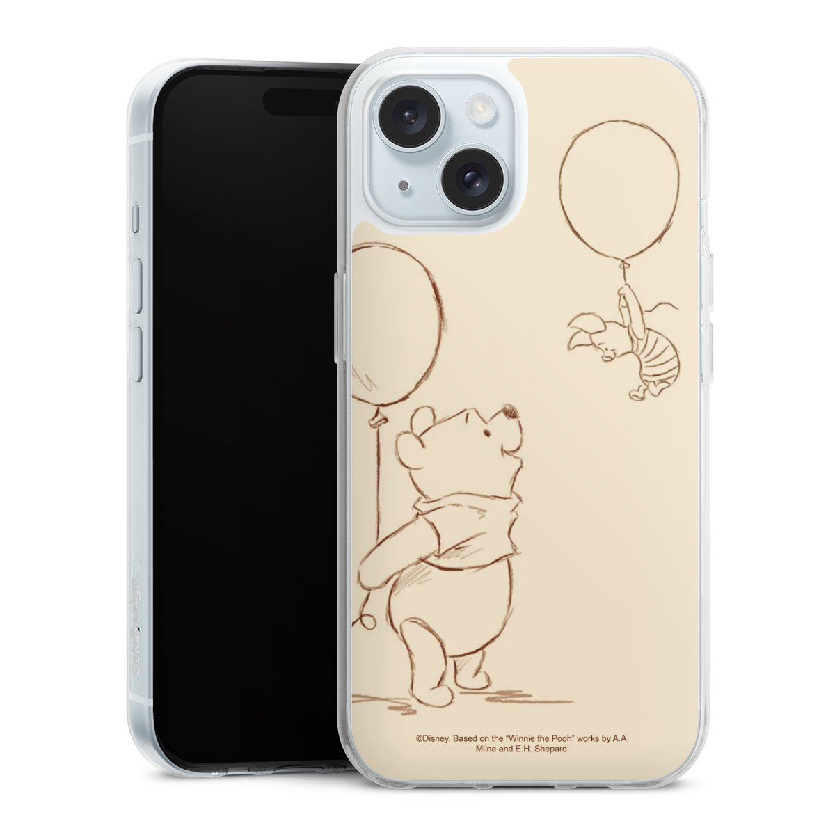 iPhone 15 Handy Silikon Hülle Case transparent Handyhülle Official Licensed Product Winnie The Pooh Disney Silikon Case