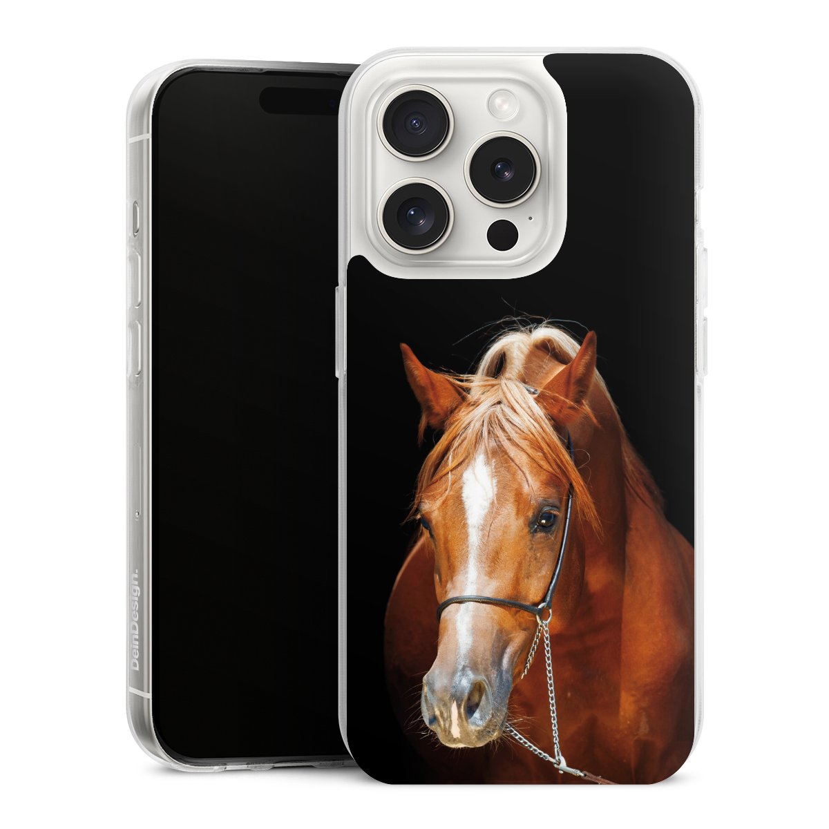 iPhone 15 Pro Handy Silikon Hülle Case transparent Handyhülle Mare Horse Hobby Silikon Case