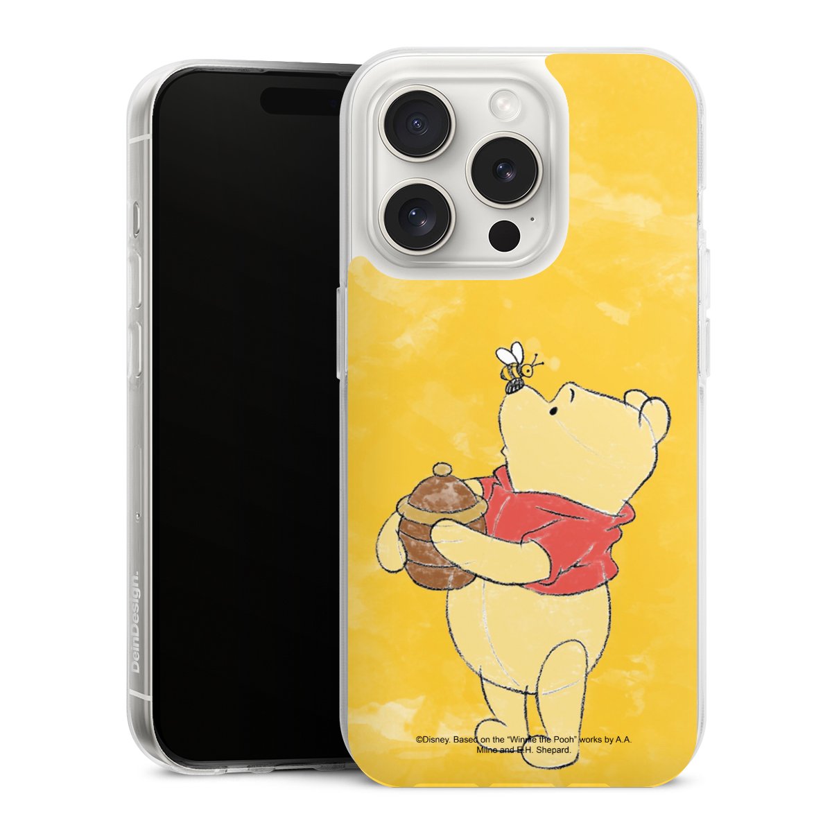 iPhone 15 Pro Handy Silikon Hülle Case transparent Handyhülle Official Licensed Product Winnie The Pooh Disney Silikon Case