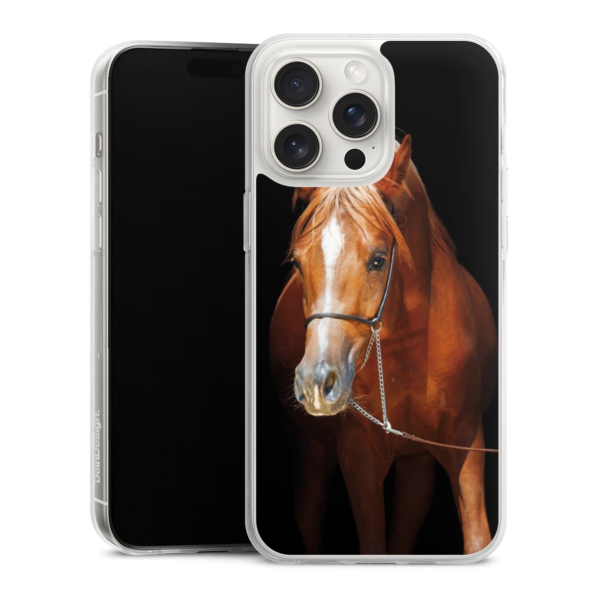 iPhone 15 Pro Max Handy Silikon Hülle Case transparent Handyhülle Mare Horse Hobby Silikon Case