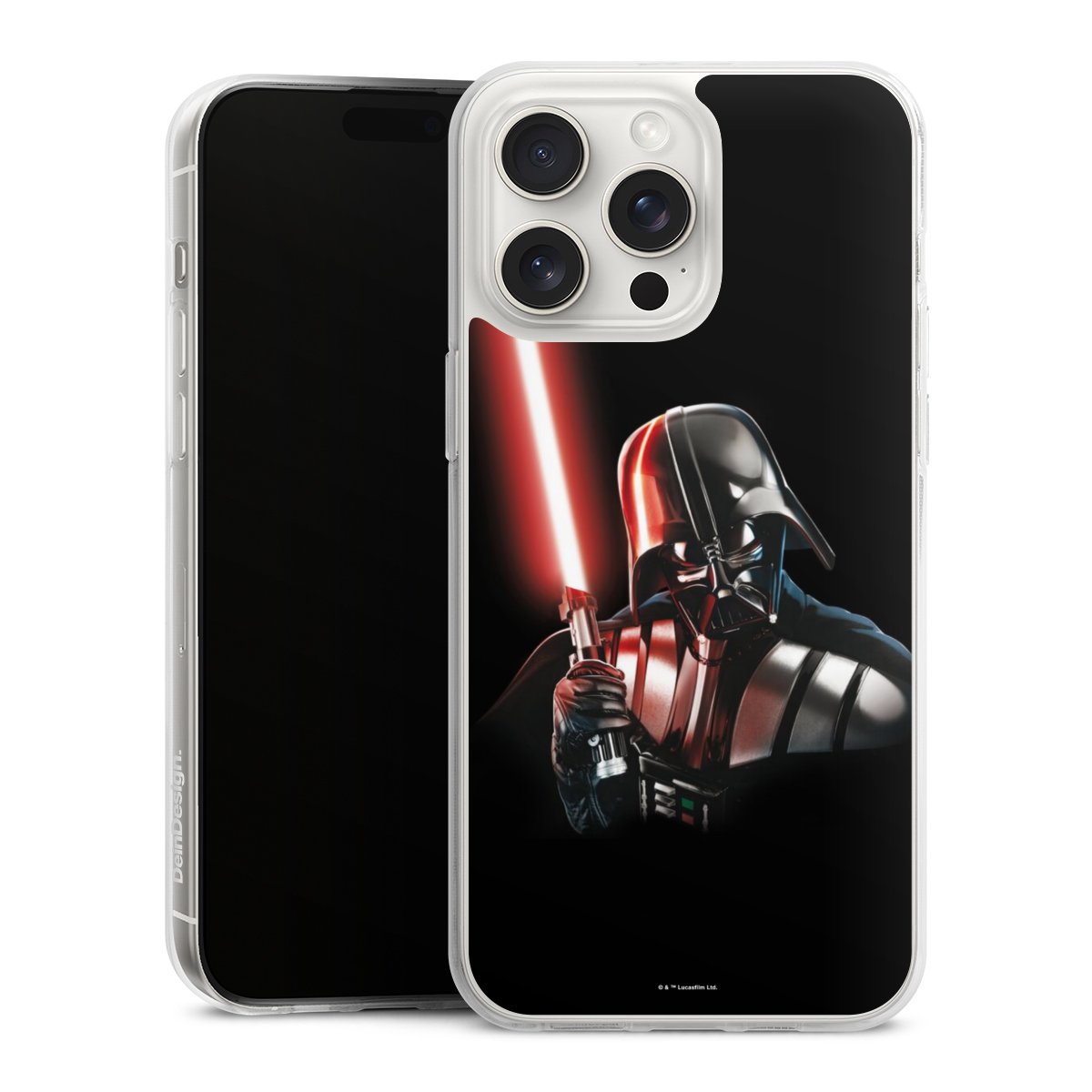 iPhone 15 Pro Max Handy Silikon Hülle Case transparent Handyhülle Star Wars Merchandise Darth Vader Silikon Case