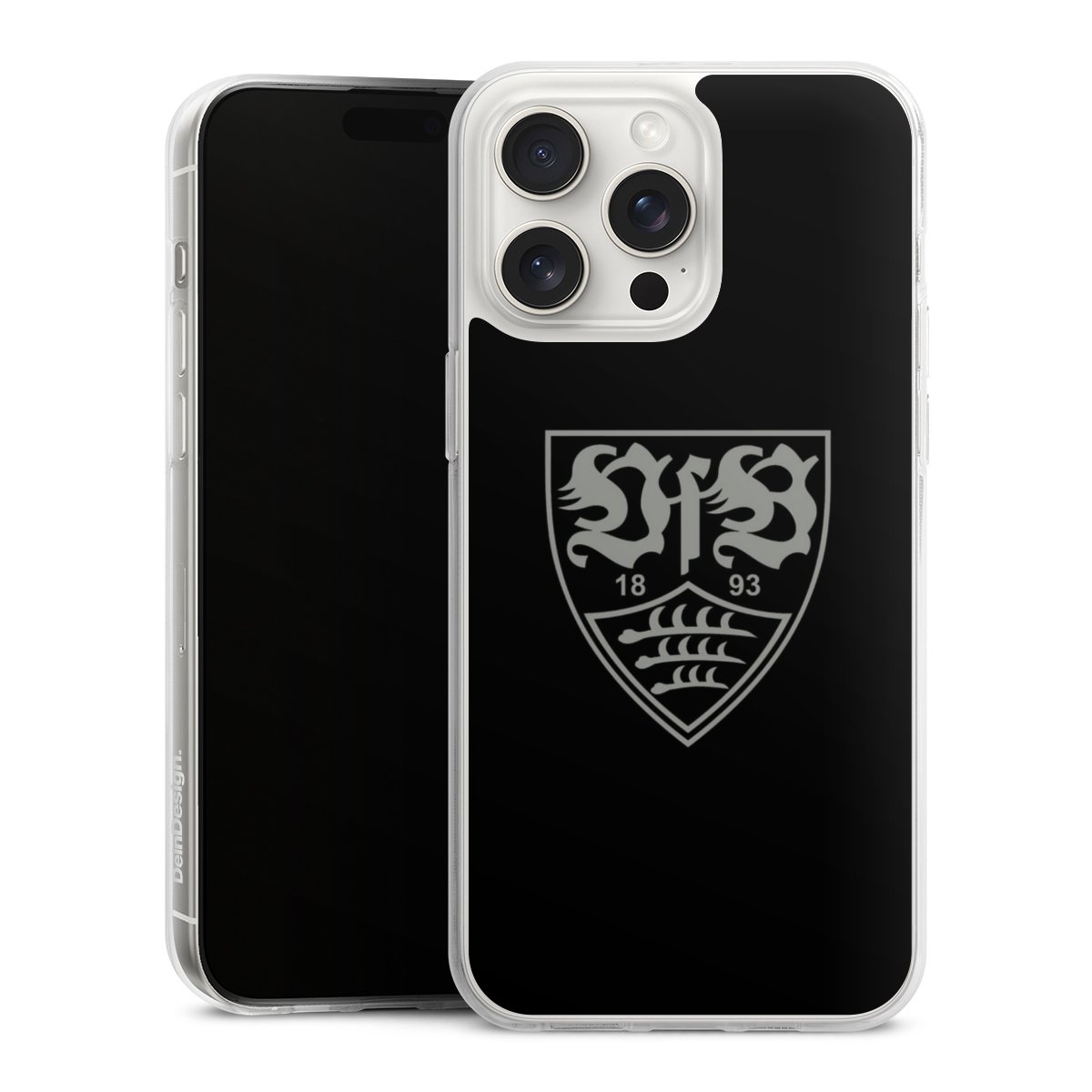 iPhone 15 Pro Max Handy Silikon Hülle Case transparent Handyhülle Official Licensed Product Vfb Stuttgart Silikon Case